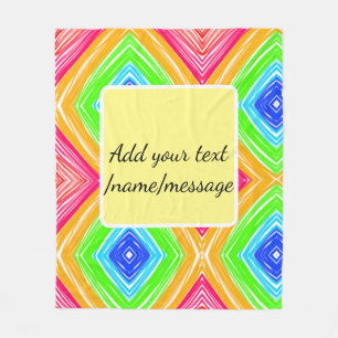 Rainbow-Wasserfarbe Hinzufügen von Namenstext Fleecedecke