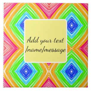 Rainbow-Wasserfarbe Hinzufügen von Namenstext Fliese