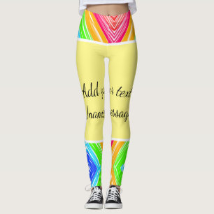 Rainbow-Wasserfarbe Hinzufügen von Namenstext Leggings