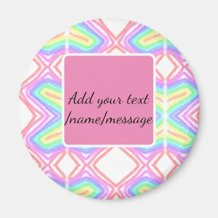 Rainbow-Wasserfarbe Hinzufügen von Namenstext Magnet