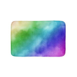 Rainbow Wasserfarben Badematte