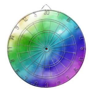 Rainbow Wasserfarben Dartscheibe