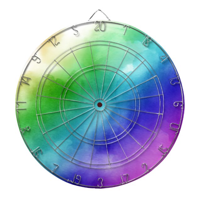 Rainbow Wasserfarben Dartscheibe (vorne)