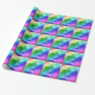 Rainbow Wasserfarben Geschenkpapier
