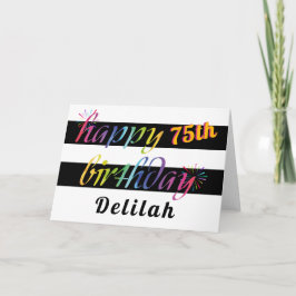 Rainbow Watercolor 75. oder irgendein Geburtstagsg Karte