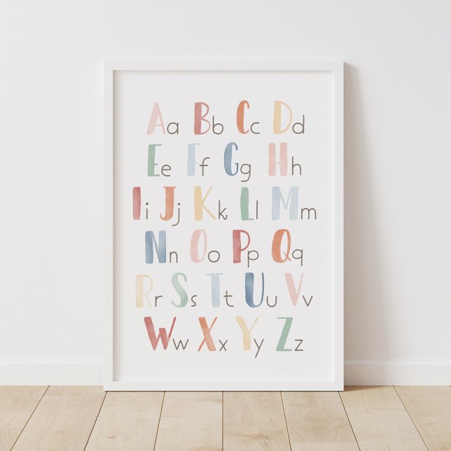 Rainbow Watercolor Alphabet ABC Klasse Dekoration (Von Creator hochgeladen)