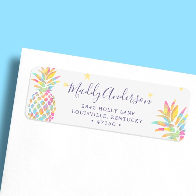 Rainbow Watercolor Ananas Tropical Custom (Von Creator hochgeladen)