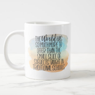 Rainbow Watercolor Bildung Zitat Jumbo-Tasse