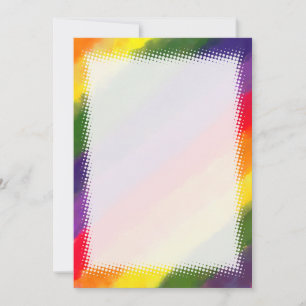 Rainbow Watercolor Blank DIY Karte