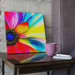 Rainbow Watercolor Blume Stretched Leinwand<br><div class="desc">Diese einzigartige und farbenfrohe Regenbogenfarbe gedehnte Leinwand würde eine großartige Ergänzung zu jeder Zuhause machen!</div>