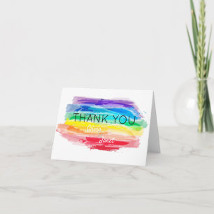 Rainbow Watercolor Collection Danke Karte