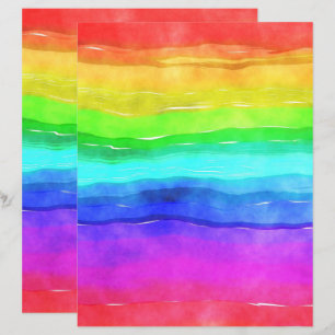 Rainbow Watercolor Farbenfarbenes Scrapbook