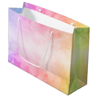 Rainbow Watercolor Große Geschenktüte