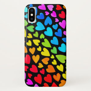 Rainbow Watercolor-Herzmuster Case-Mate iPhone Hülle