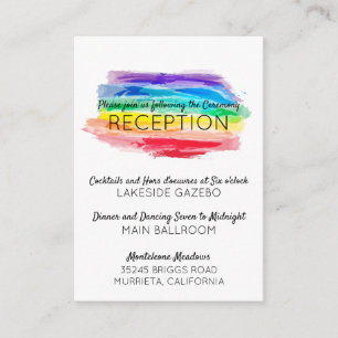 Rainbow Watercolor Hochzeitsempfehlung Begleitkarte