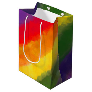 Rainbow Watercolor Mittlere Geschenktüte