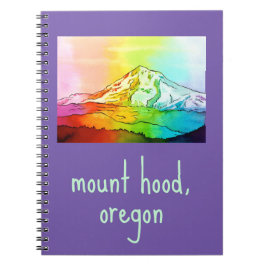 Rainbow Watercolor Mount Hount Notebook Notizblock