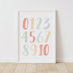Rainbow Watercolor Numbers Klasse Dekoration