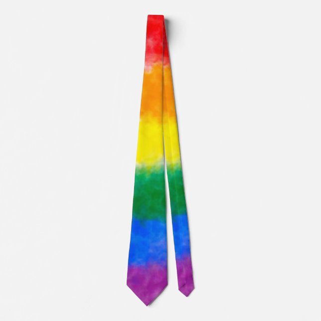 Rainbow Watercolor Painting Krawatte (Vorderseite)