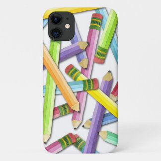 Rainbow Watercolor Pencils Teacher iPhone Case