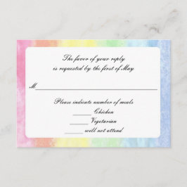 Rainbow Watercolor RSVP-Karten RSVP Karte