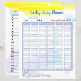 Rainbow Watercolor Study Planner und Taten