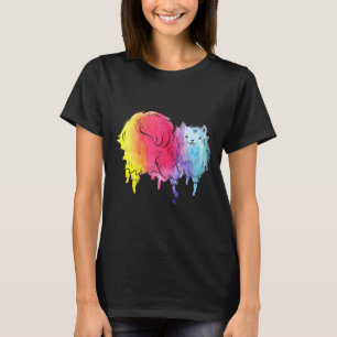 Rainbow Watercolor Tropfen Spitz T-Shirt