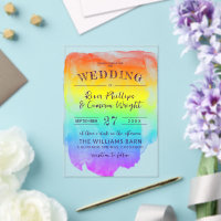 Rainbow Watercolor Wash LGBTQ Hochzeit