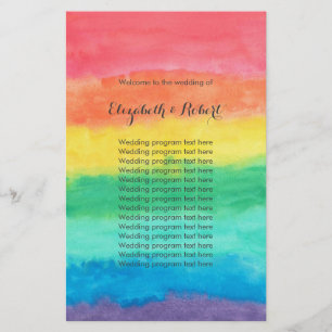 Rainbow Watercolor Wedding