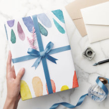 Rainbow Watercolor Wrapping Paper