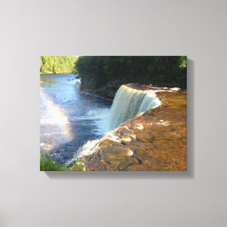 Rainbow Waterfall Foto Leinwand Kunst, Dichtung un