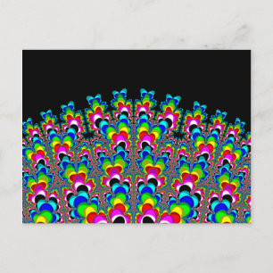 Rainbow Waterfall - Fraktal Art Postkarte