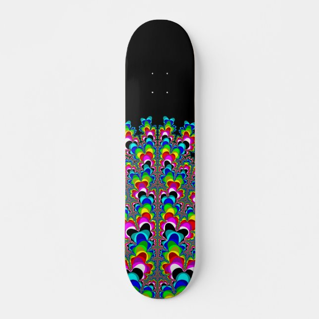 Rainbow Waterfall - Fraktal Art Skateboard (Vorne)