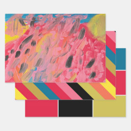 Rainbow Waterfall Squares Geschenkpapier Set