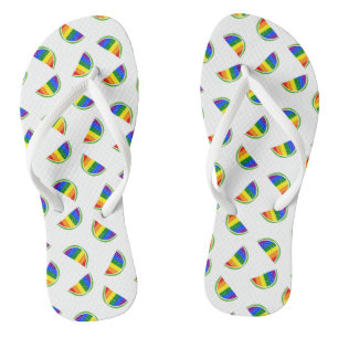 Rainbow Watermelon Flip Flops