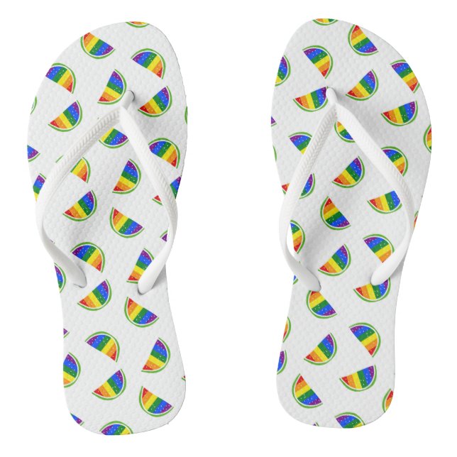 Rainbow Watermelon Flip Flops (Fußbett)