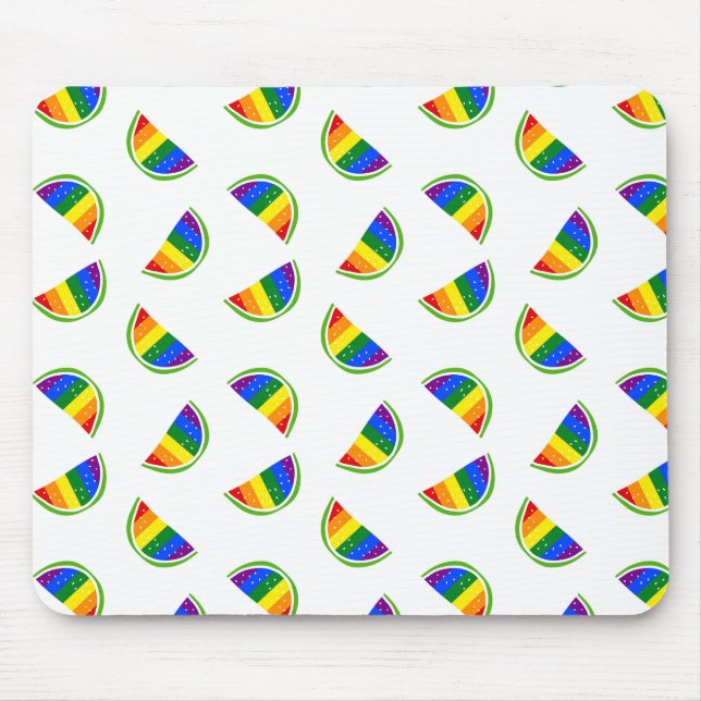 Rainbow Watermelon Pattern Mousepad (Vorne)