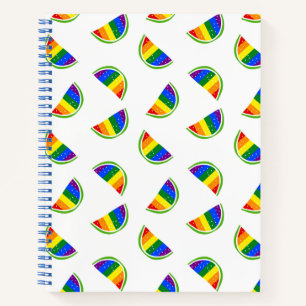 Rainbow Watermelon Pattern Notizbuch