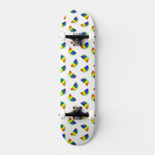 Rainbow Watermelon Pattern Skateboard (Vorderseite)