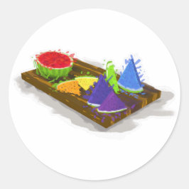Rainbow Watermelon Runder Aufkleber