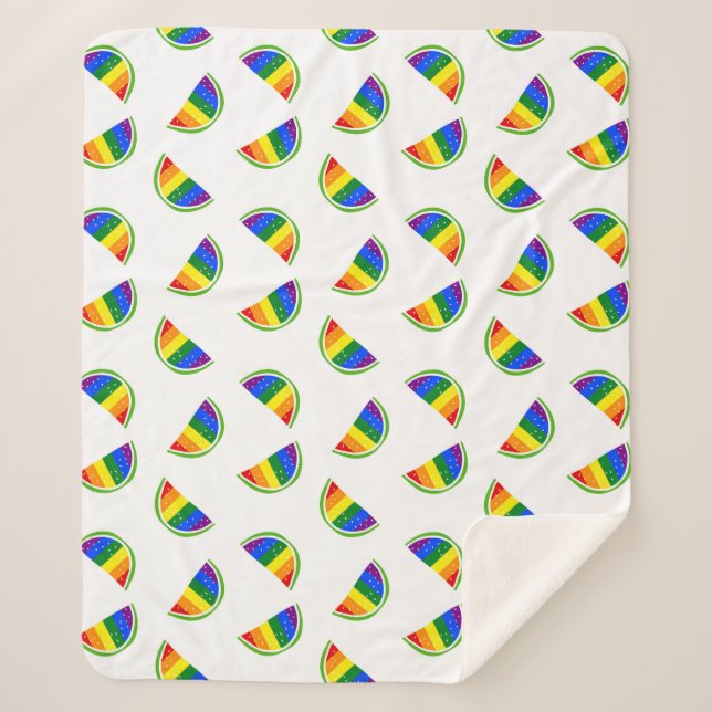Rainbow Watermelon Sherpadecke (Vorderseite)