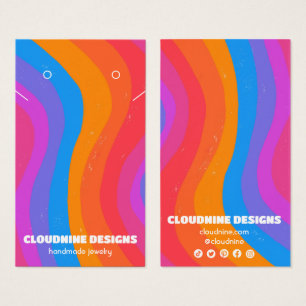 Rainbow Wave Earring Necklace Juwelier Display Car