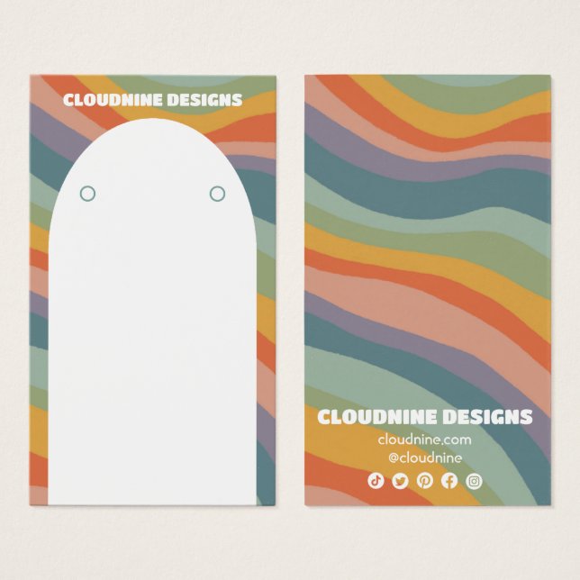 Rainbow Wave Earring Necklace Juwelier Display Car (Vorne & Hinten)