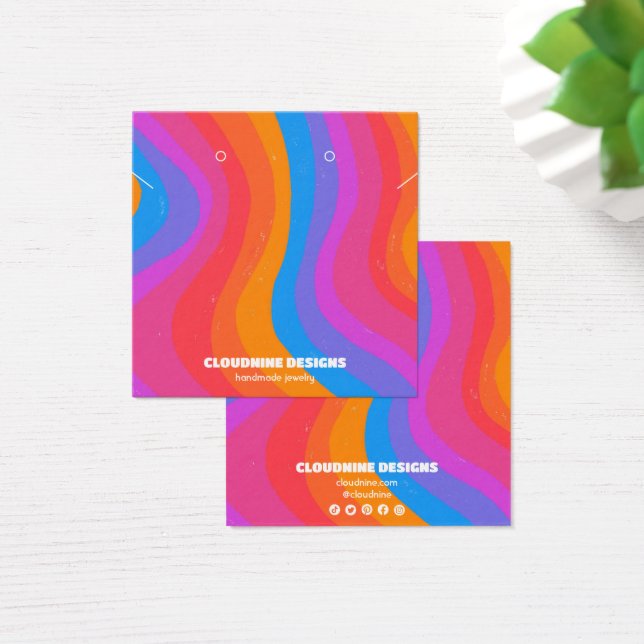 Rainbow Wave Earring Necklace Juwelier Display Car (Schreibtisch)