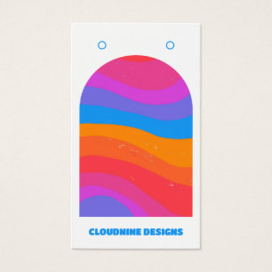 Rainbow Wave Earring Necklace Juwelier Display Car