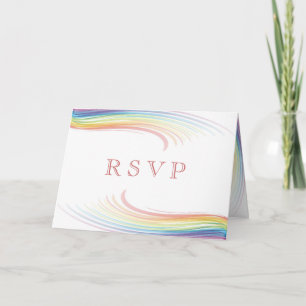 Rainbow Wave RSVP-Karte Einladung