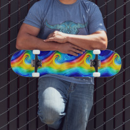 Rainbow Wave Skateboard Deck