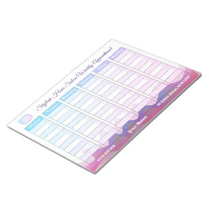 Rainbow-Waves-Notepad für die wöchentliche Bestell Notizblock
