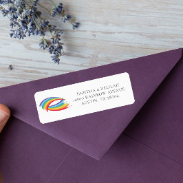 Rainbow Waves Schöne Gay Pride Rücksendeadresse