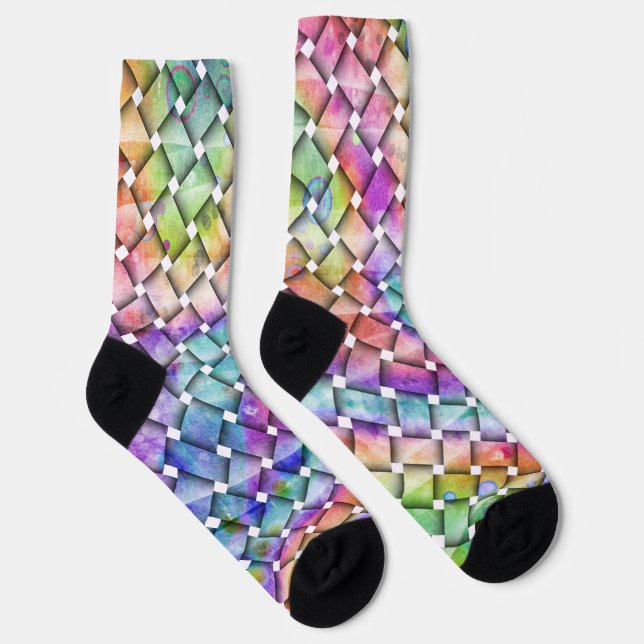 RAINBOW WEAVE Custom Nachhaltig Premium Crew Socke (Rechts)
